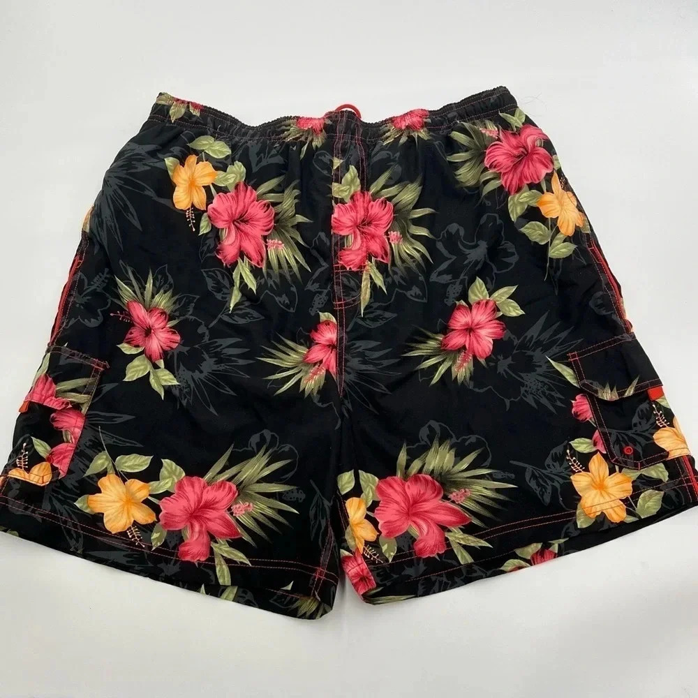 SAND N SUN Men’s XL (40-42) Swim Trunks Mesh Lined Board‎ Shorts Hawaiian Floral
